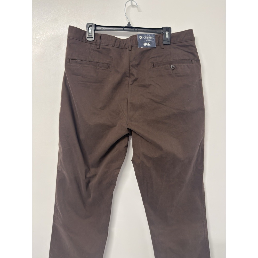 Cremieux Pants Mens 36/30 Madison Comfort Stretch Chino Flex Brown New #46 - Picture 4 of 9